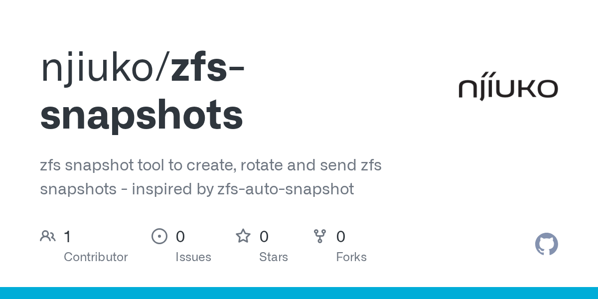 GitHub njiuko/zfssnapshots zfs snapshot tool to create, rotate and