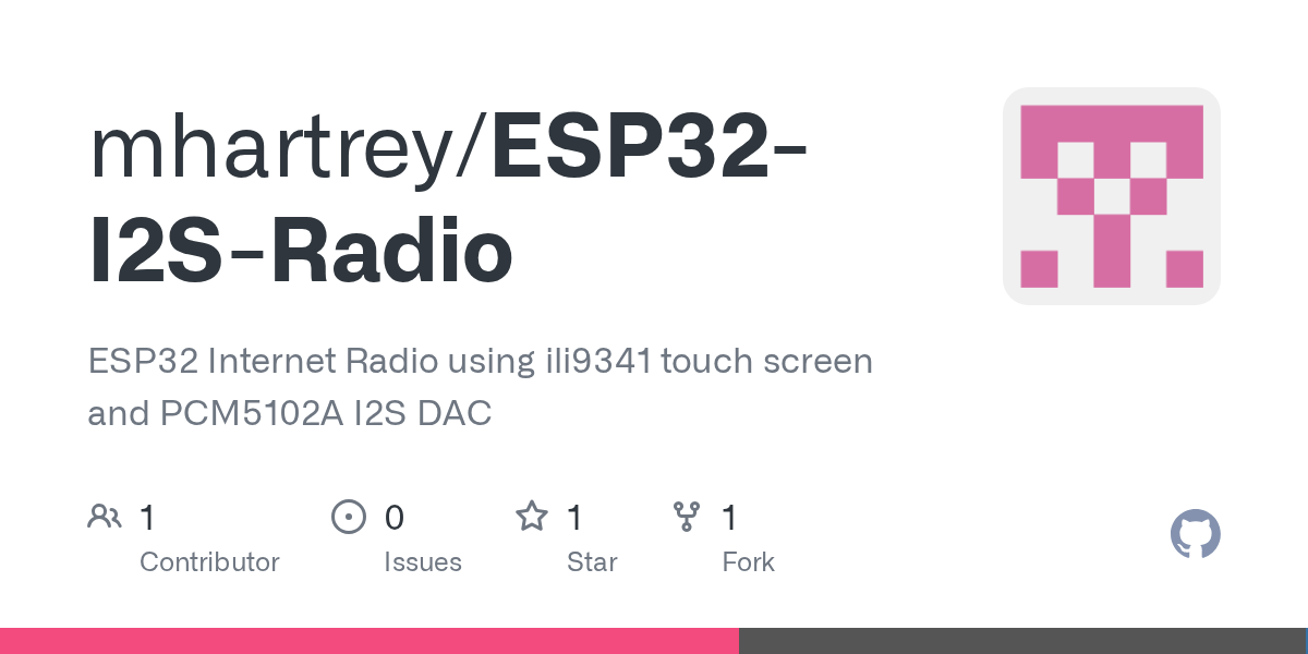 GitHub mhartrey/ESP32I2SRadio ESP32 Radio using ili9341 touch screen and PCM5102A