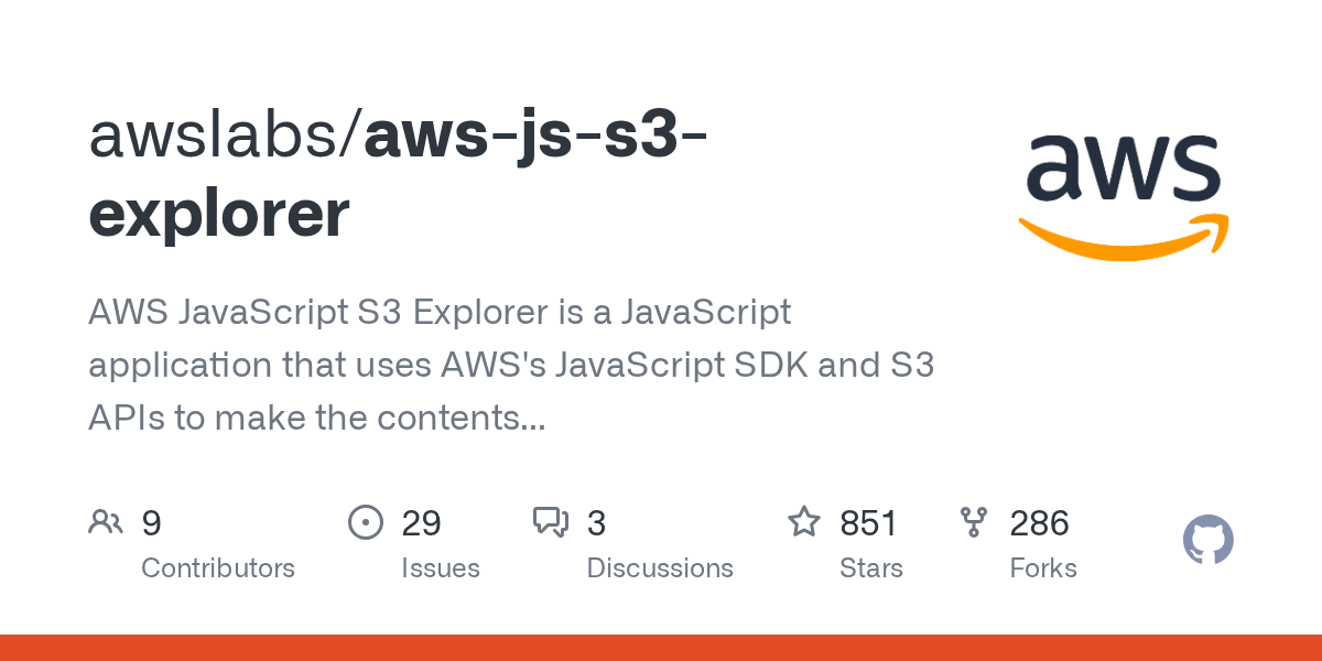 GitHub awslabs/awsjss3explorer AWS JavaScript S3 Explorer is a