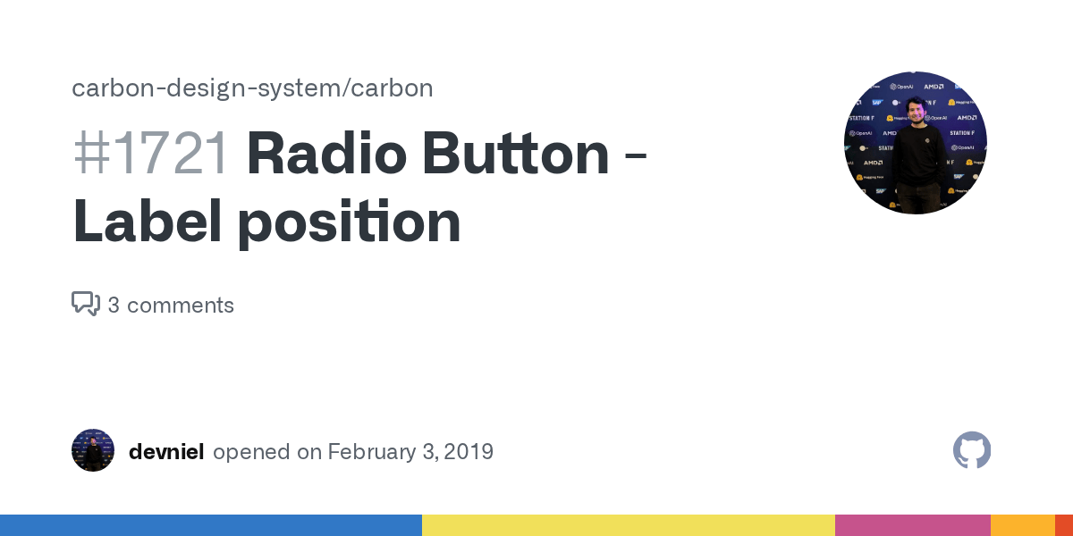 Radio Button Label position · Issue 1721 · carbondesignsystem
