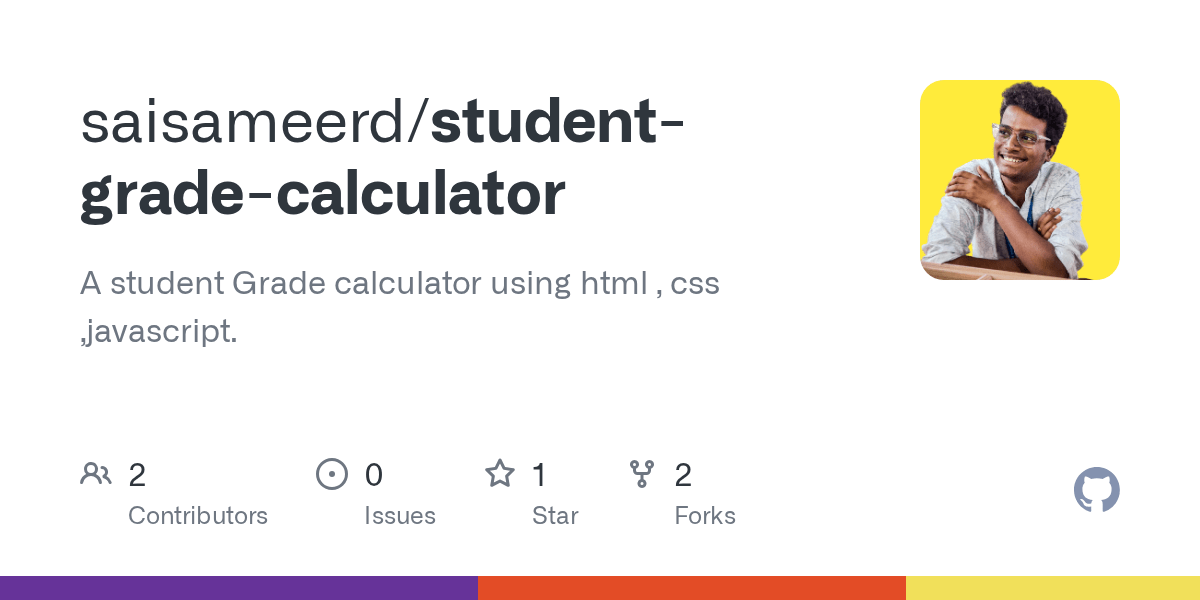 GitHub saisameerd/studentgradecalculator A student Grade calculator using html , css