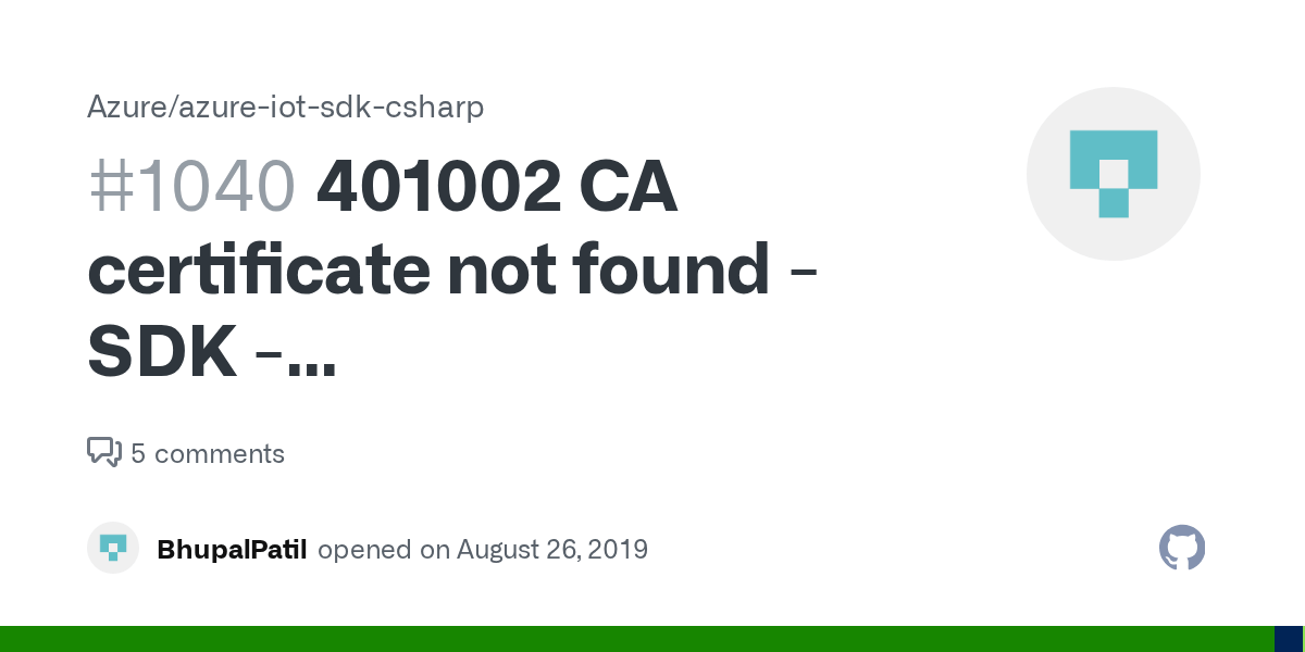 401002 CA certificate not found SDK Microsoft.Azure.Devices