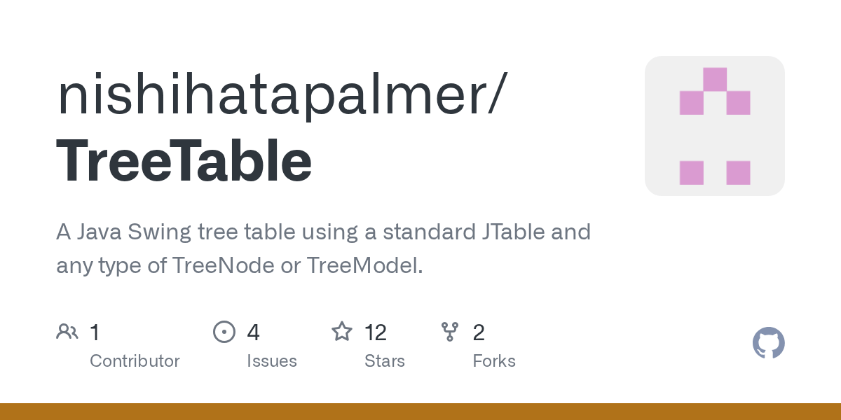 GitHub nishihatapalmer/TreeTable A Java Swing tree table using a