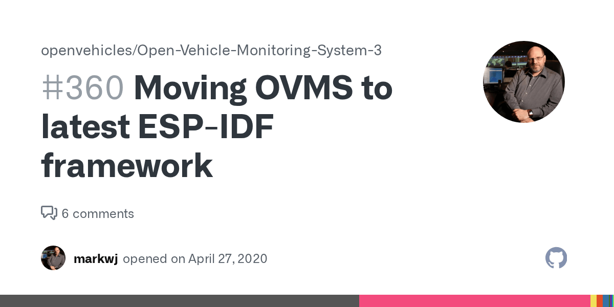 Moving OVMS to latest ESPIDF framework · Issue 360 · openvehicles
