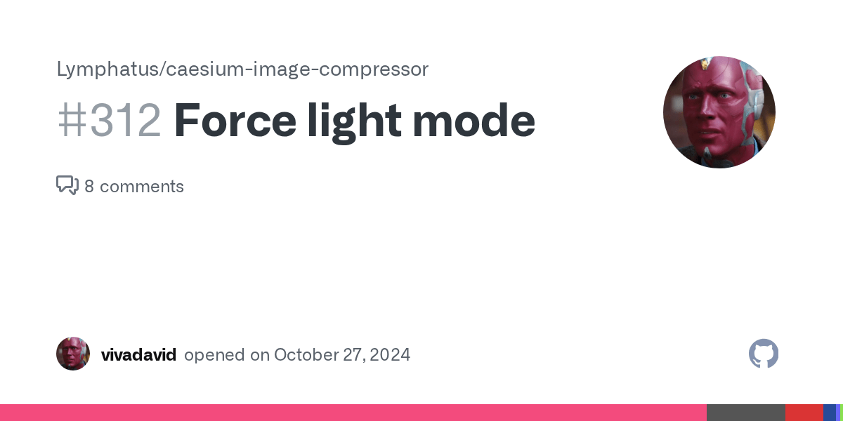 Force light mode · Issue 312 · · GitHub