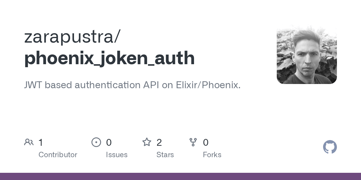 GitHub zarapustra/phoenix_joken_auth JWT based authentication API on