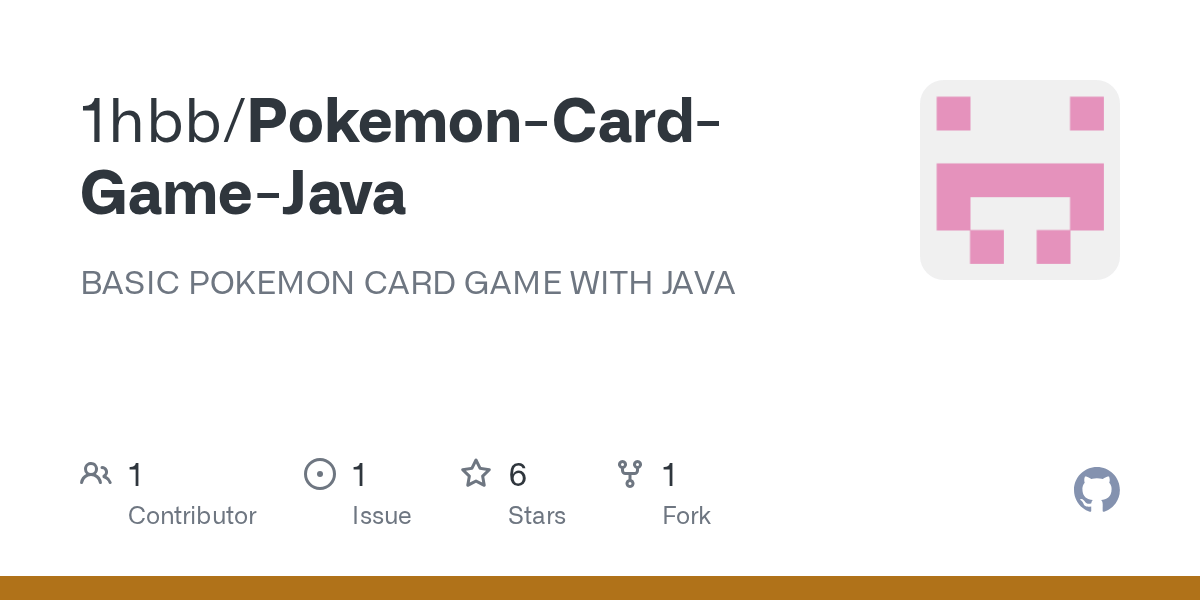 GitHub 1hbb/PokemonCardGameJava BASIC POKEMON CARD GAME WITH JAVA