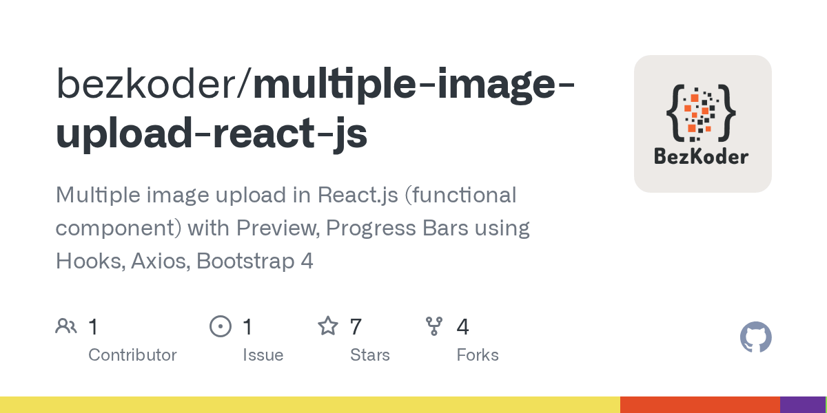 GitHub bezkoder/multipleimageuploadreactjs Multiple image upload
