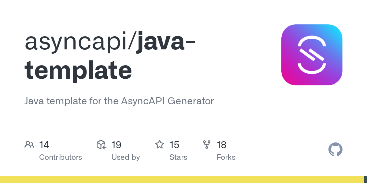 GitHub asyncapi/javatemplate Java template for the AsyncAPI Generator