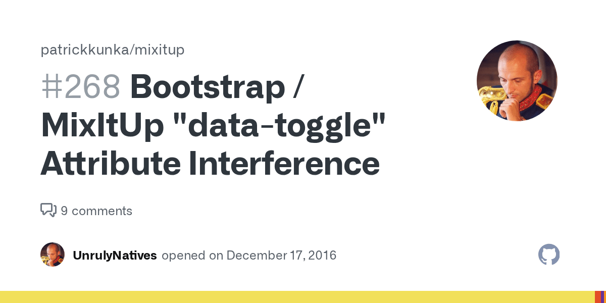 Bootstrap / MixItUp "datatoggle" Attribute Interference