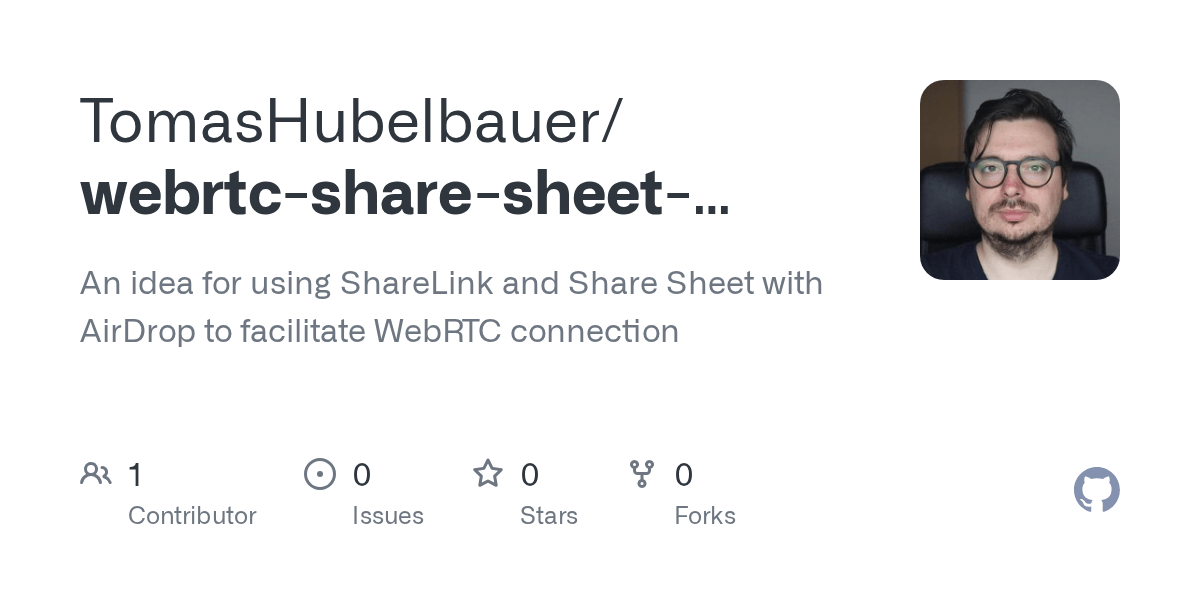 GitHub TomasHubelbauer/webrtcsharesheetcustomscheme An idea for