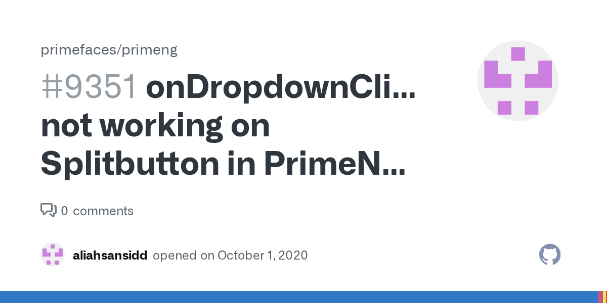 onDropdownClick not working on Splitbutton in PrimeNG v10 · Issue 9351