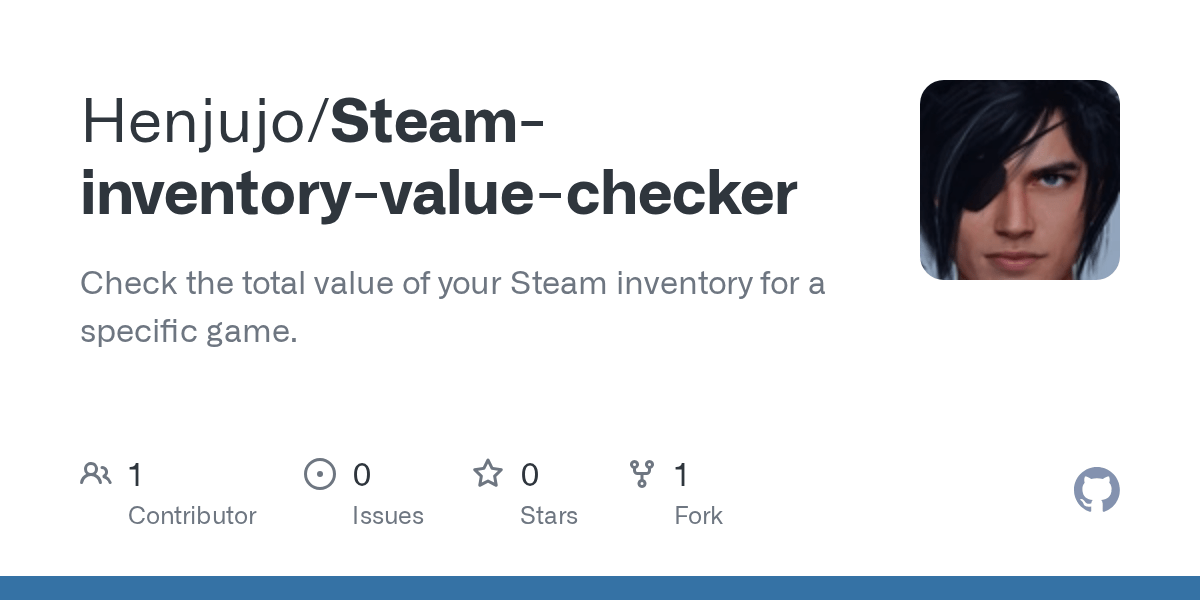 GitHub Henjujo/Steaminventoryvaluechecker Check the total value