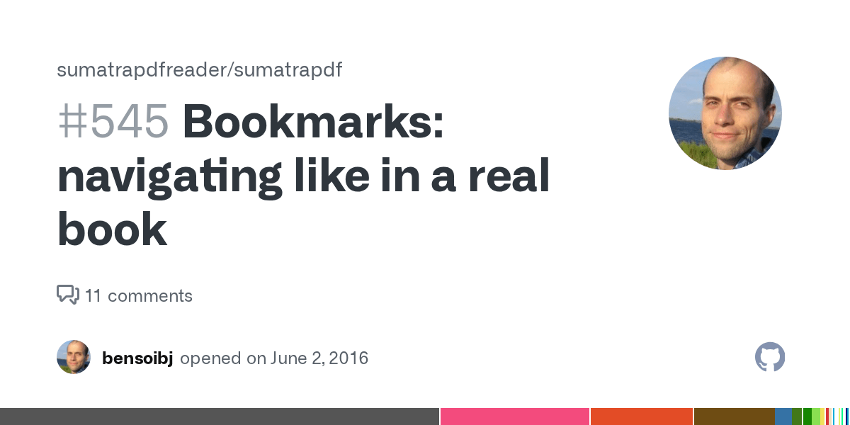 Bookmarks navigating like in a real book · Issue 545