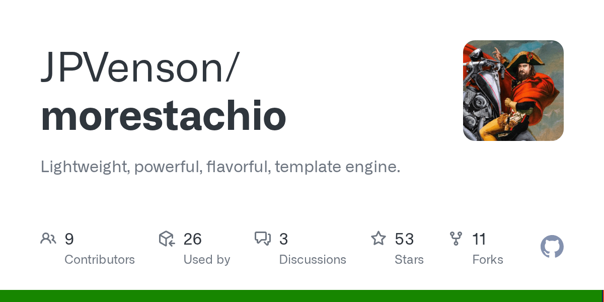GitHub JPVenson/morestachio Lightweight, powerful, flavorful