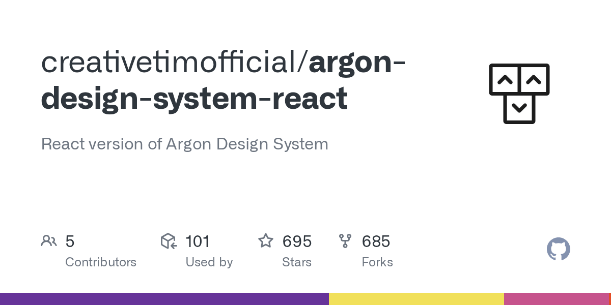 GitHub creativetimofficial/argondesignsystemreact React version