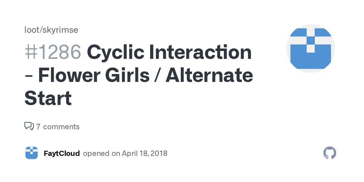 Cyclic Interaction Flower Girls / Alternate Start · Issue 1286