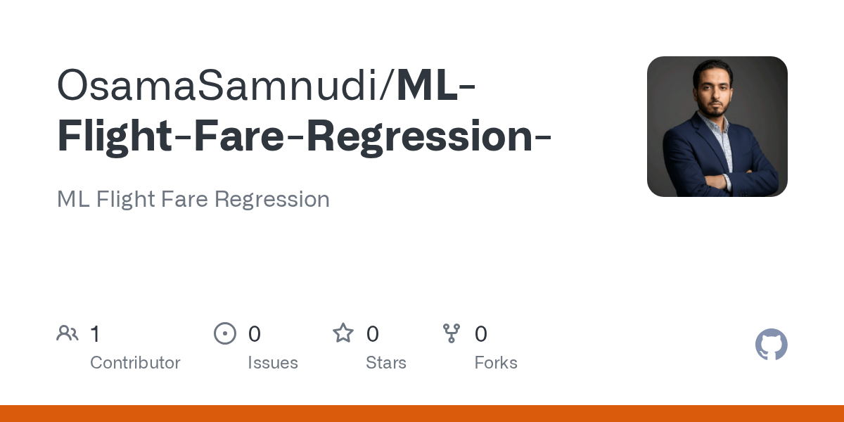 GitHub OsamaSamnudi/MLFlightFareRegression ML Flight Fare Regression
