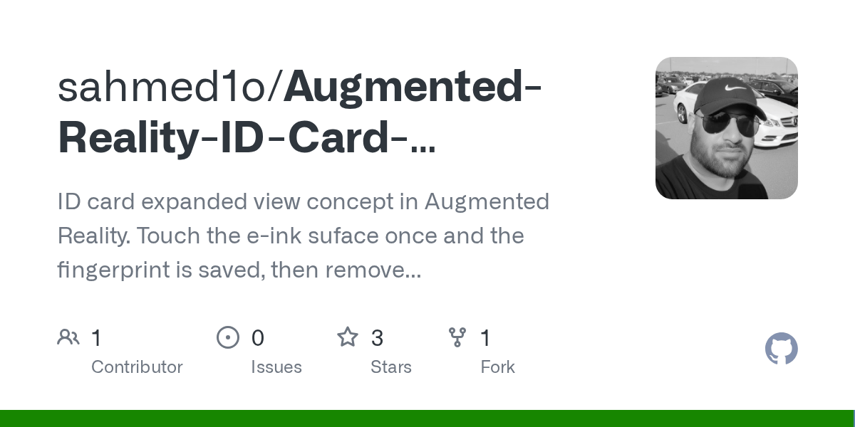 GitHub aaahmedms/AugmentedRealityIDCardExpandedViewConcept ID