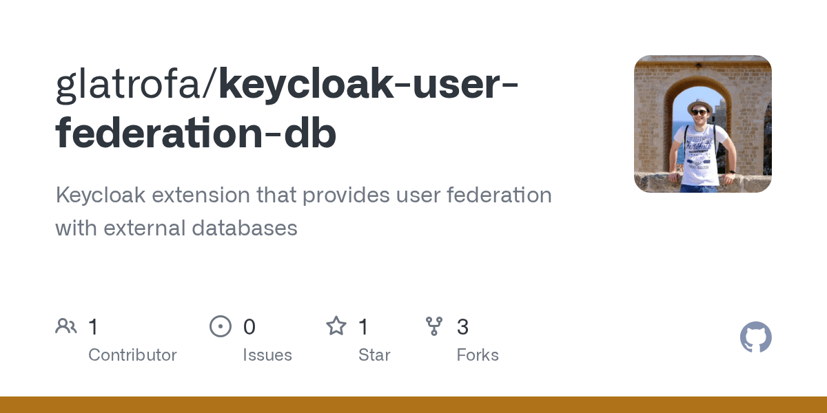 GitHub glatrofa/keycloakuserfederationdb Keycloak extension that