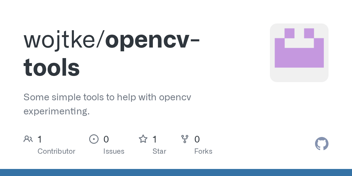 GitHub wojtke/opencvtools Some simple tools to help with opencv