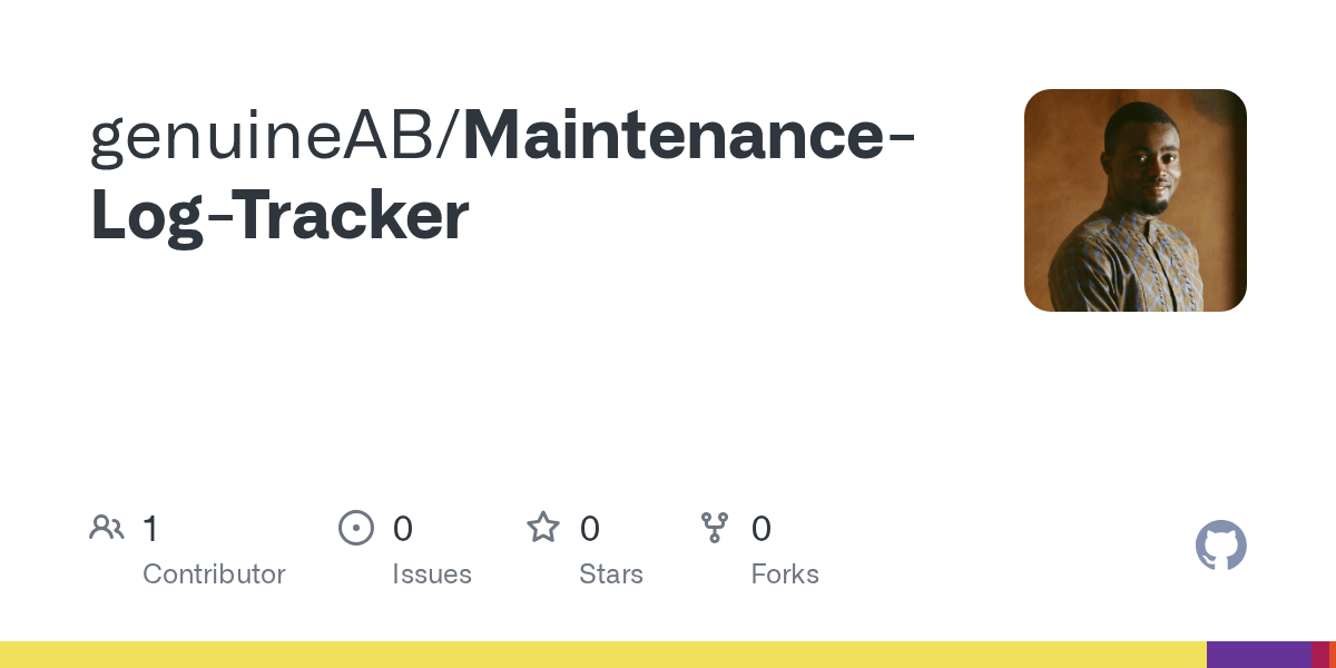 GitHub genuineAB/MaintenanceLogTracker