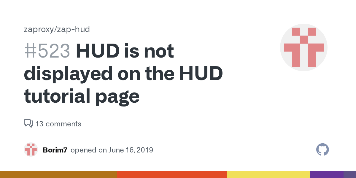 HUD is not displayed on the HUD tutorial page · Issue 523 · zaproxy