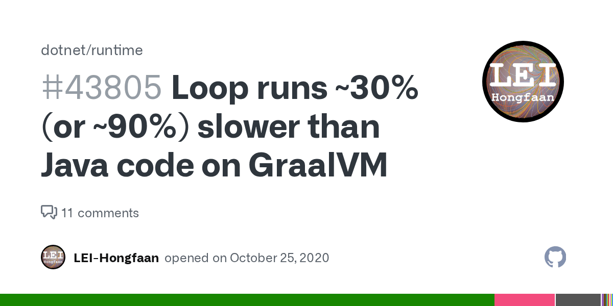 Loop runs 30 (or 90) slower than Java code on GraalVM · Issue