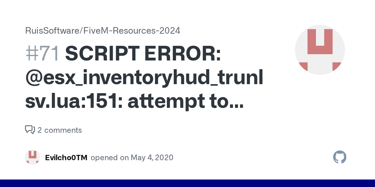 SCRIPT ERROR esx_inventoryhud_trunk/server/esx_trunksv.lua151