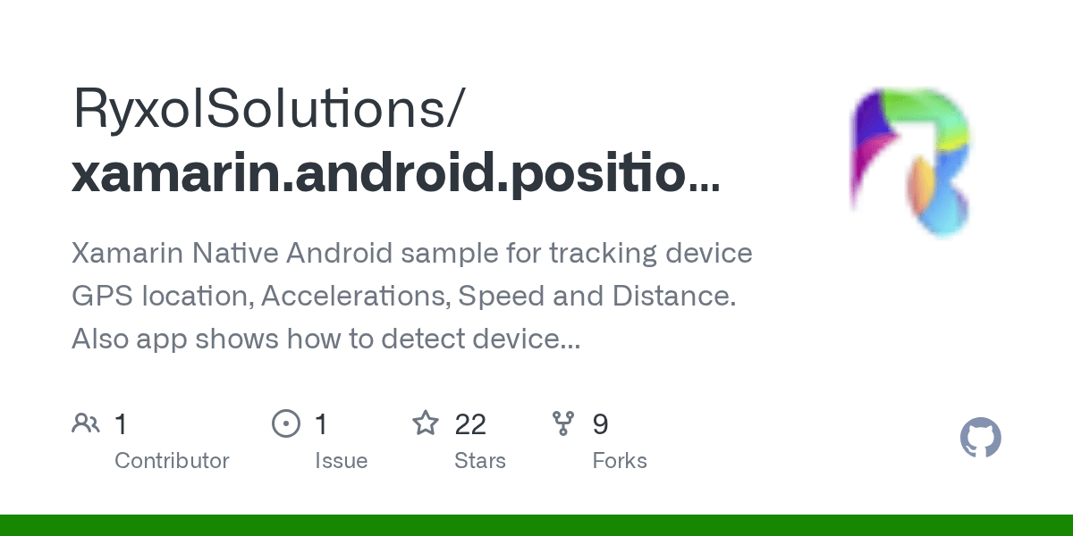 GitHub RyxolSolutions/xamarin.android.positiontracker Xamarin Native