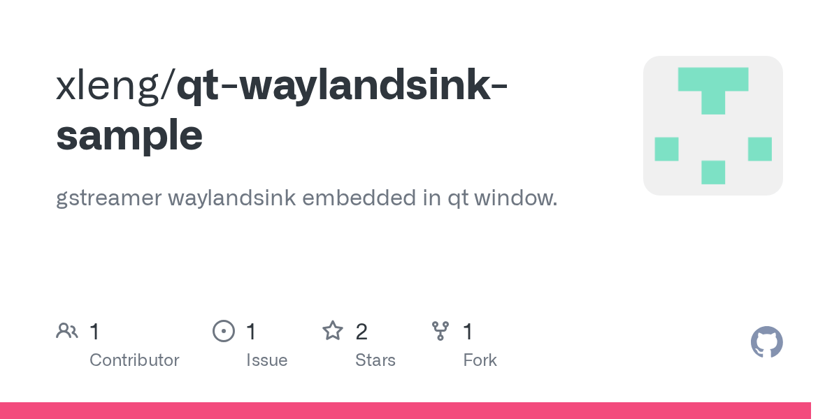 GitHub xleng/qtwaylandsinksample gstreamer waylandsink embedded in