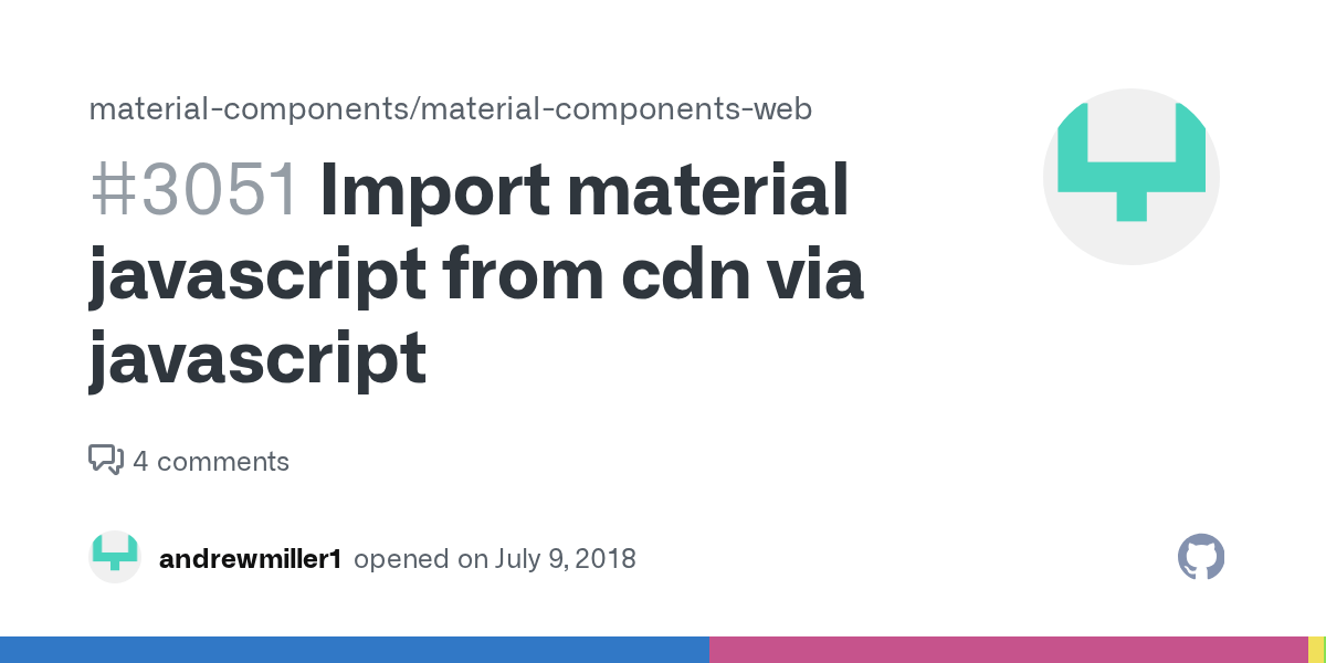 Import material javascript from cdn via javascript · Issue 3051