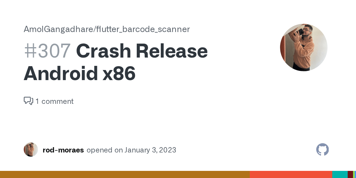 Crash Release Android x86 · Issue 307 · AmolGangadhare/flutter_barcode