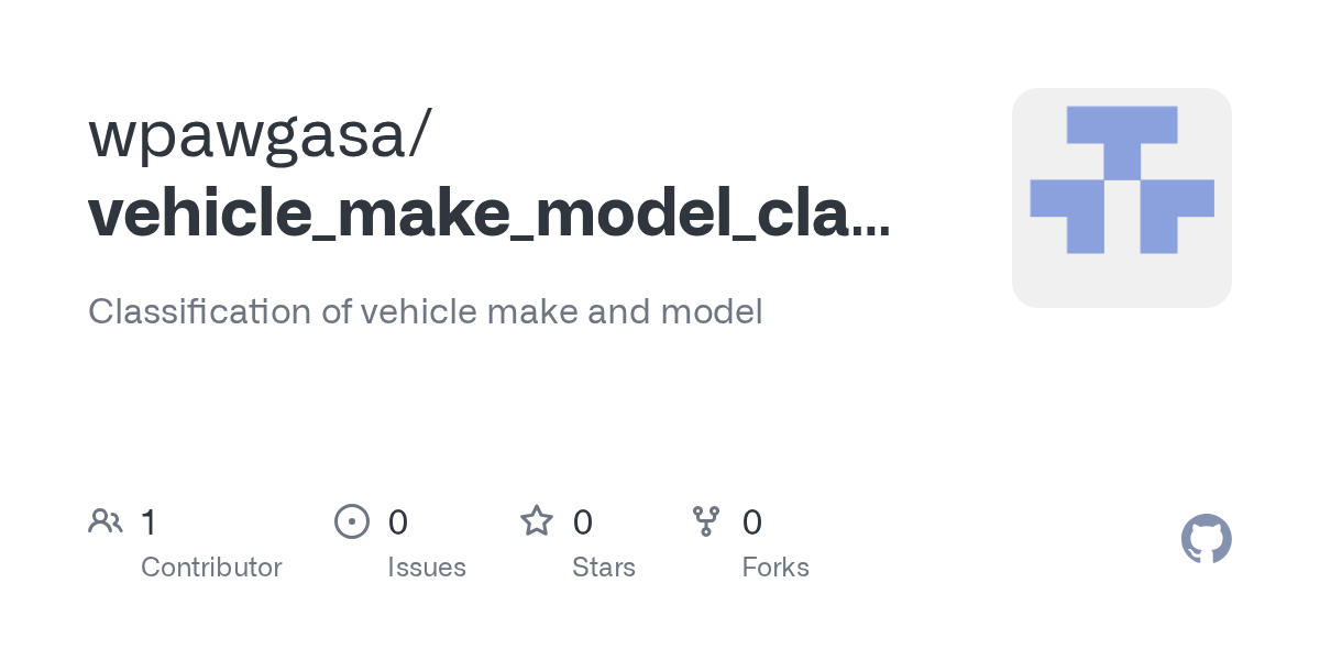GitHub wpawgasa/vehicle_make_model_classification Classification of vehicle make and model