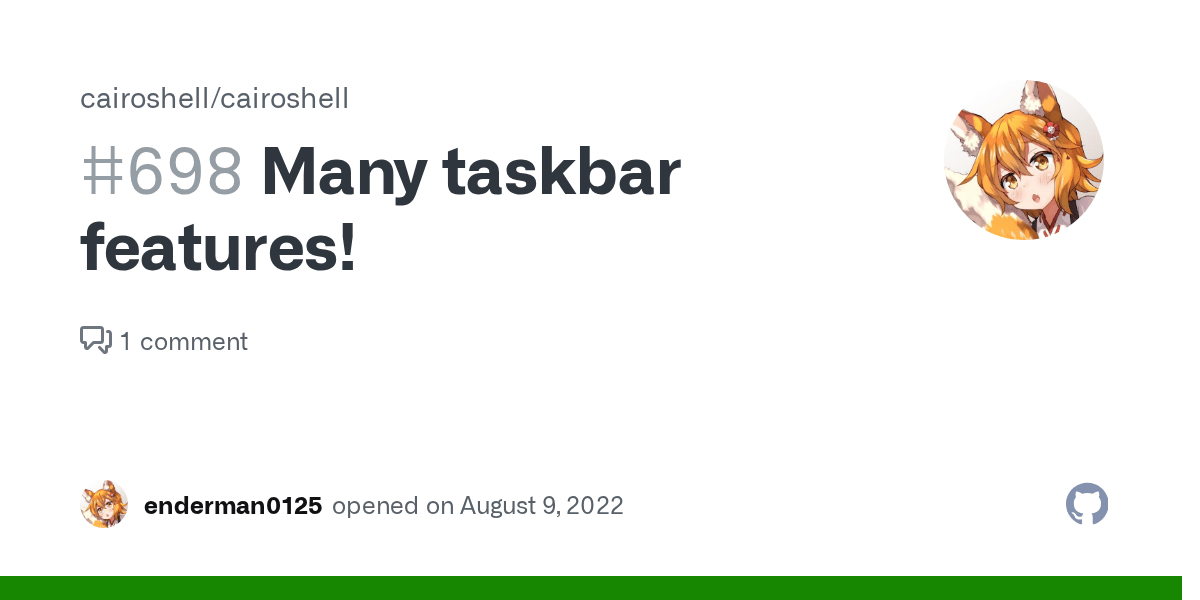 Many taskbar features! · Issue 698 · cairoshell/cairoshell · GitHub