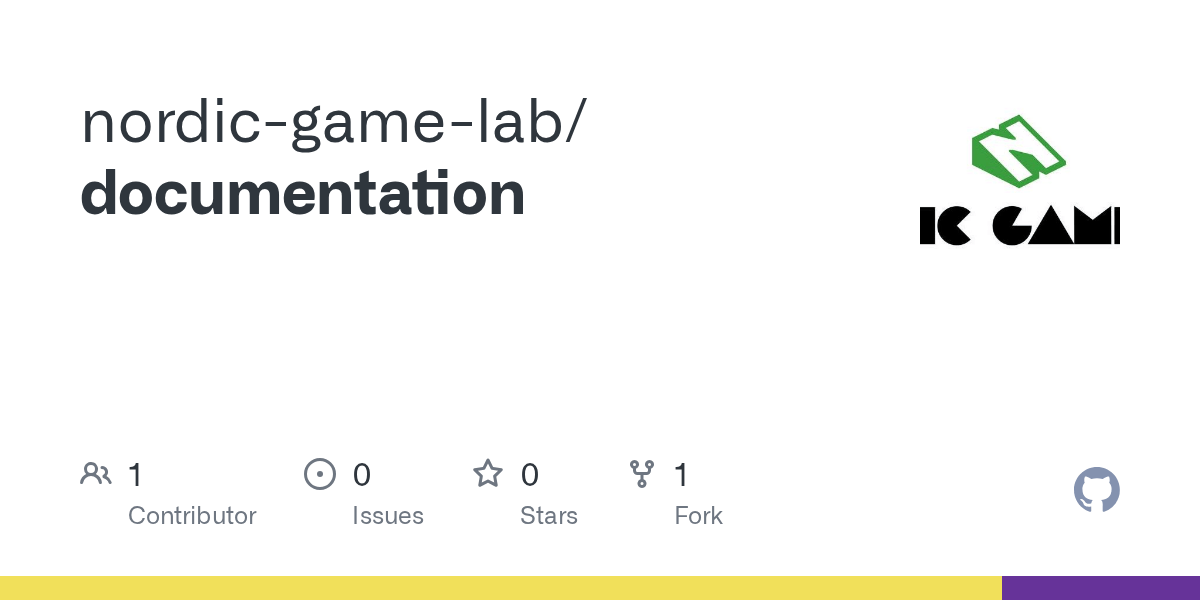 GitHub nordicgamelab/documentation
