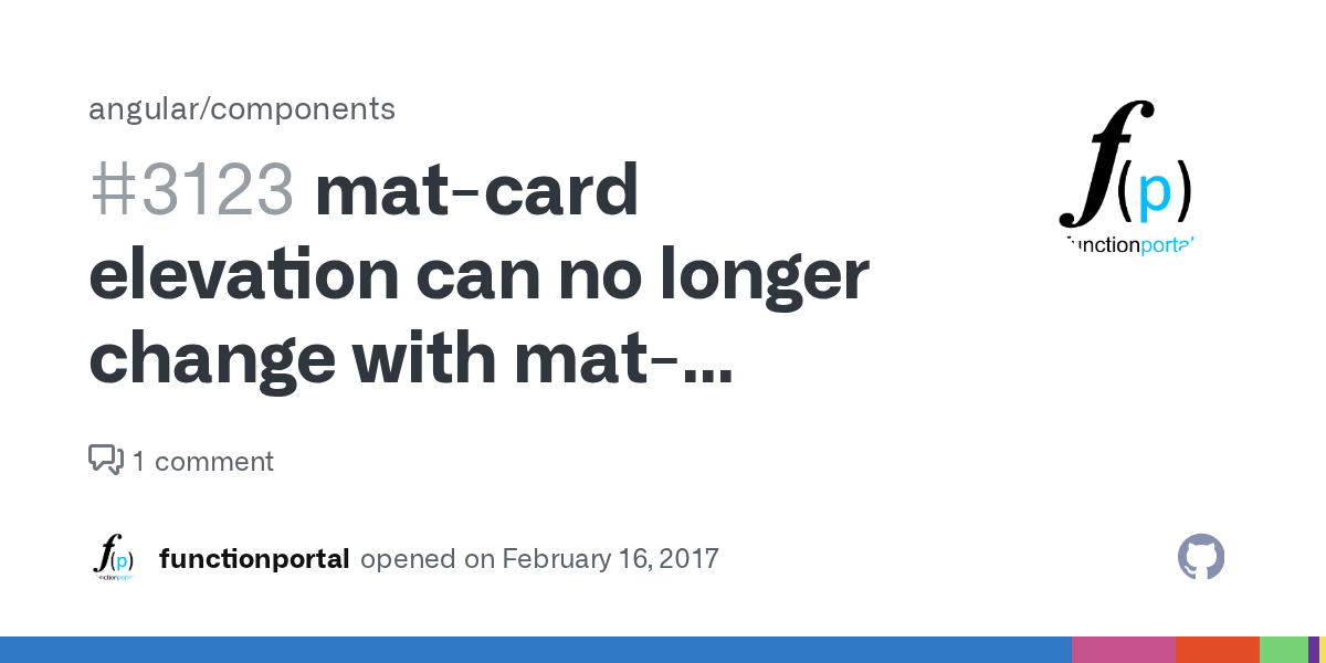 matcard elevation can no longer change with matelevationz* classes