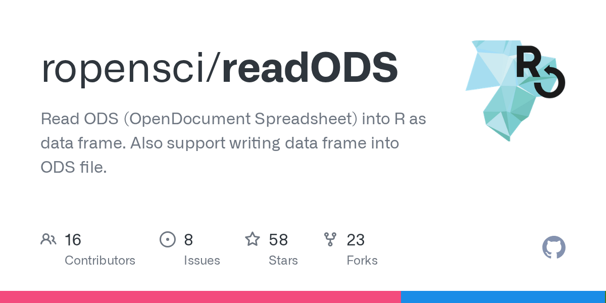 GitHub ropensci/readODS Read ODS (OpenDocument Spreadsheet) into R