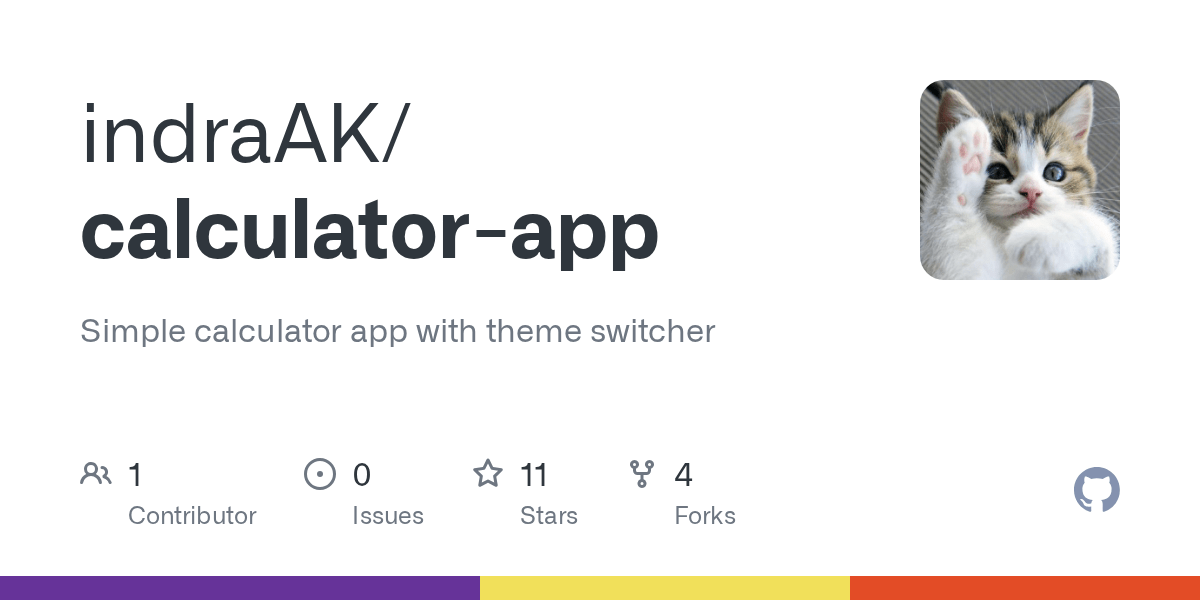 GitHub indraAK/calculatorapp Simple calculator app with theme switcher