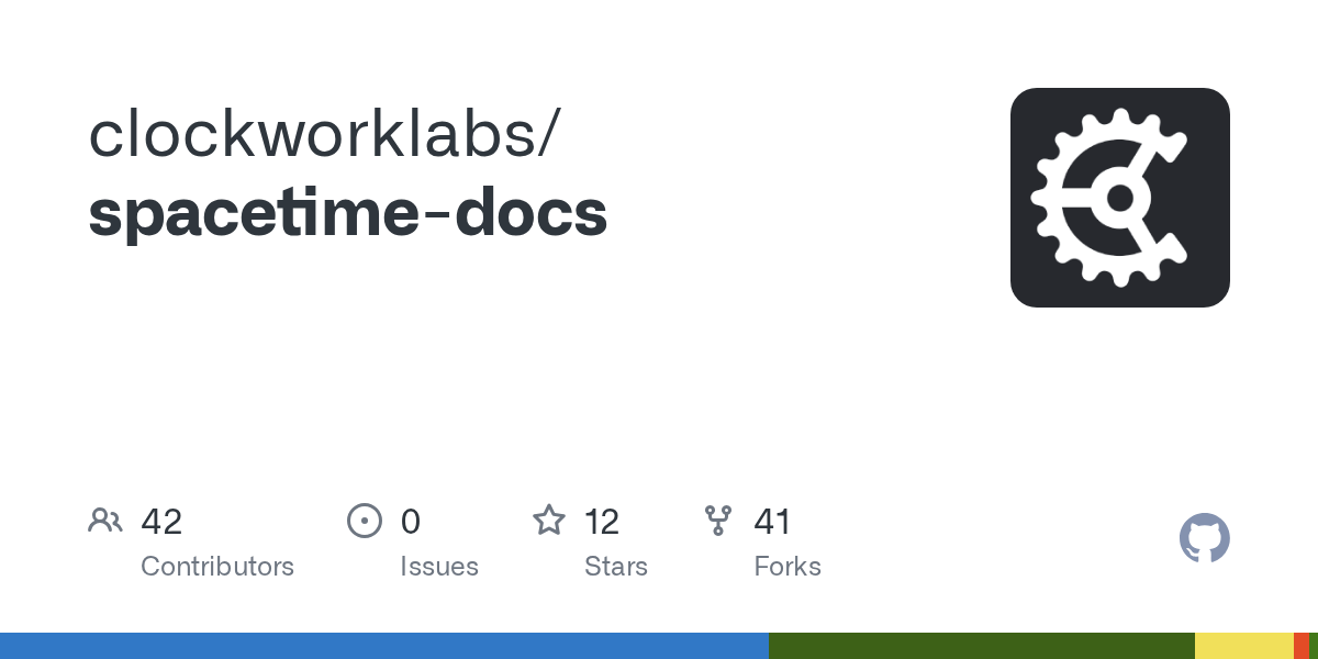 GitHub clockworklabs/spacetimedocs