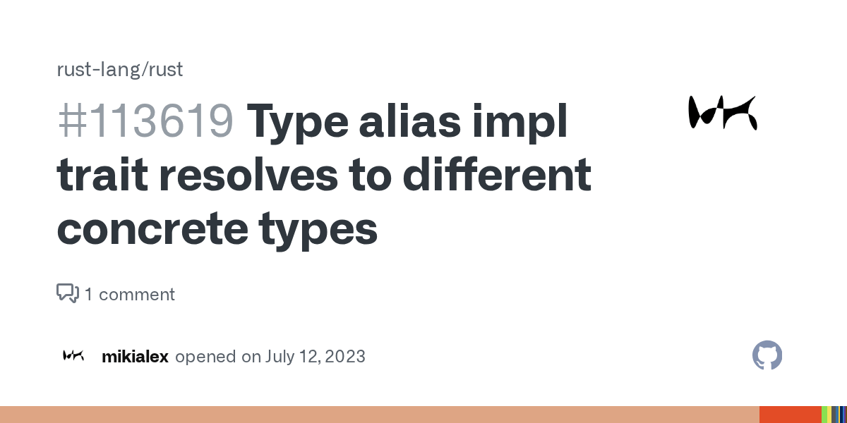 Type alias impl trait resolves to different concrete types · Issue