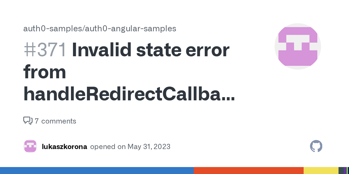 Invalid state error from handleRedirectCallback function · Issue 371