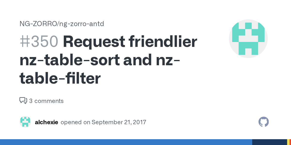 Request friendlier nztablesort and nztablefilter · Issue 350 · NG