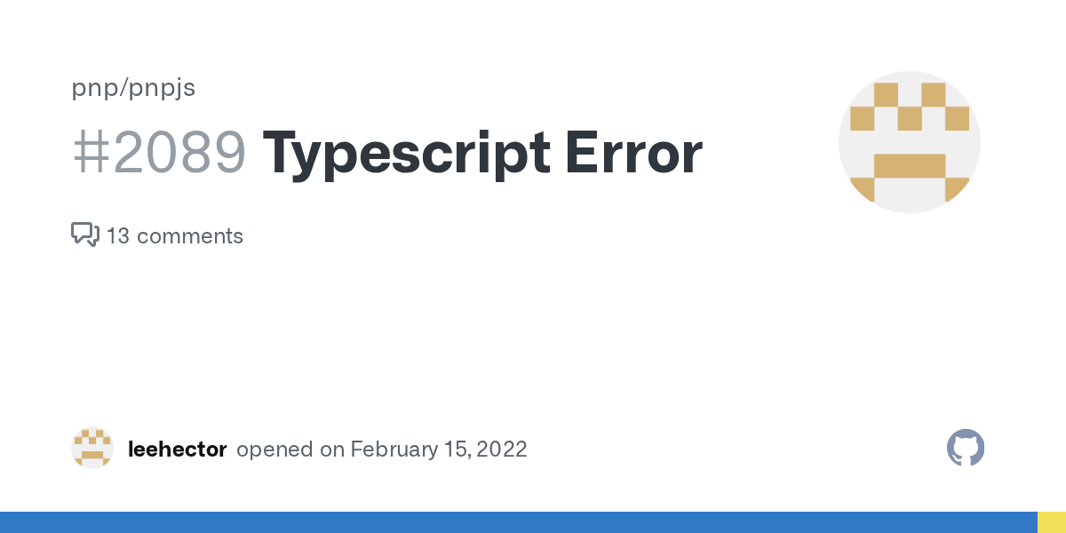 Typescript Error · Issue 2089 · pnp/pnpjs · GitHub