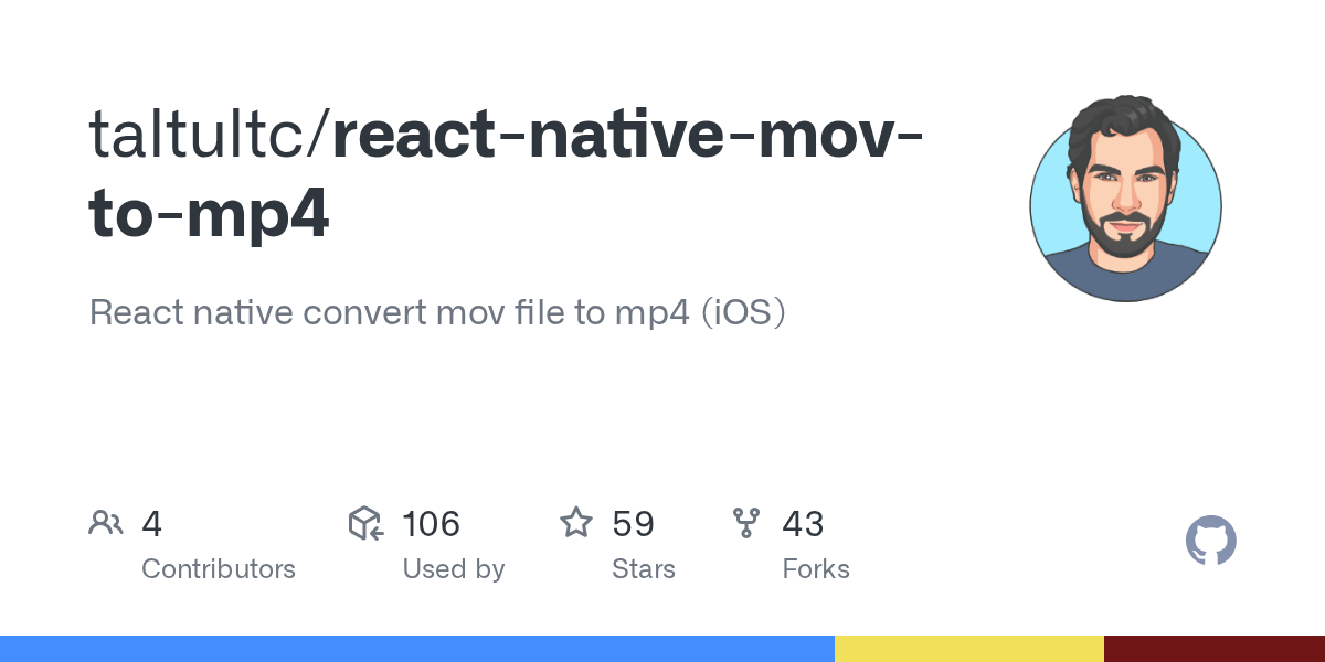 GitHub taltultc/reactnativemovtomp4 React native convert mov