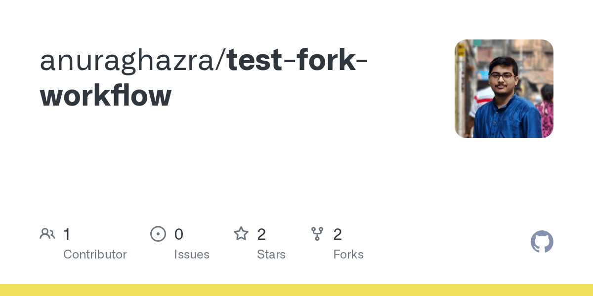 GitHub anuraghazra/testforkworkflow