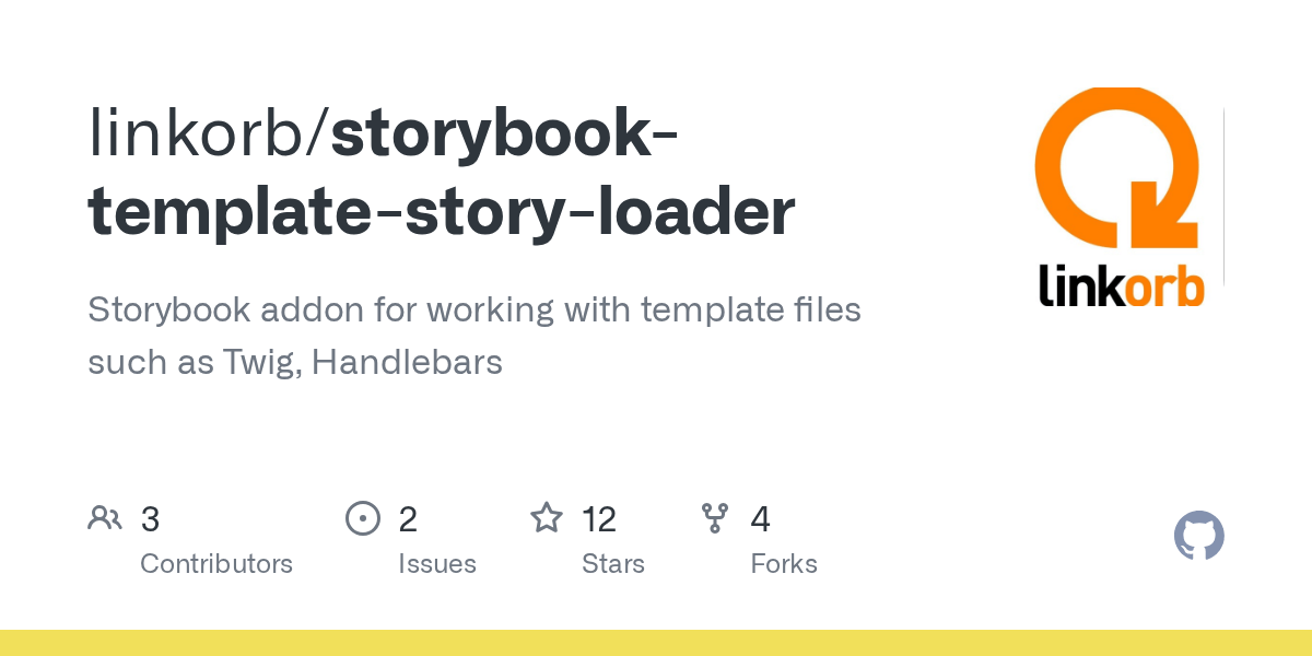 GitHub linkorb/storybooktemplatestoryloader Storybook addon for