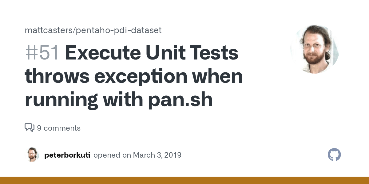 Execute Unit Tests throws exception when running with pan.sh · Issue