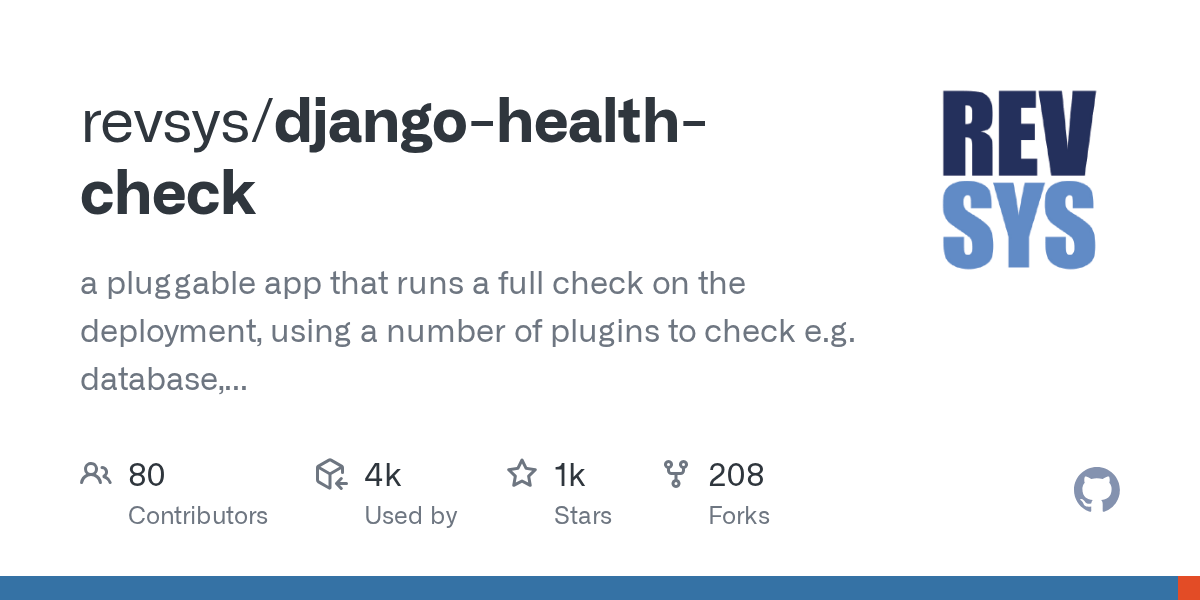 Pull requests · revsys/djangohealthcheck · GitHub