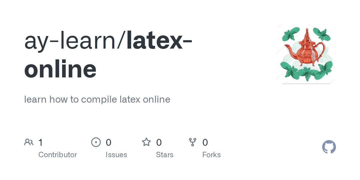 GitHub learn how to compile latex online
